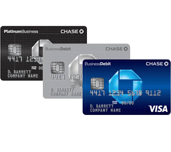 Chase Business Debit Cards, Blue card, Silver card, Black card