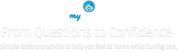 Logo-My New Home. From questions to confidence. Simple tools and advice to help you feel at home while buying one.