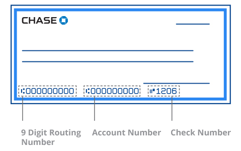 On a check, the routing number is the first 9 digits followed by the account number, check number.