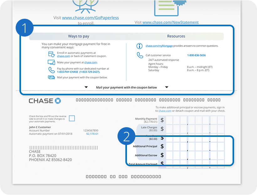 Un ejemplo de cuenta que muestra el formulario de inscripción en pagos automáticos.