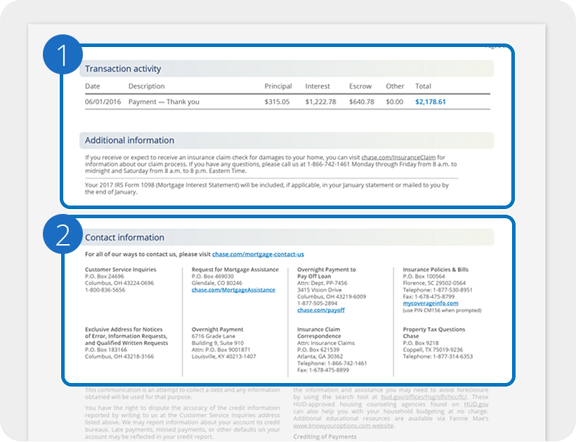 Chase Mortgage Statements Chase