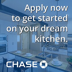 Apply now to get started on your dream kitchen. Chase logo
