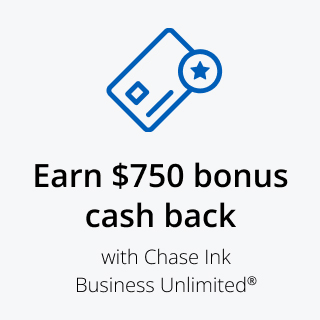 Earn $750 bonus cash back with Chase Ink Business Unlimited®