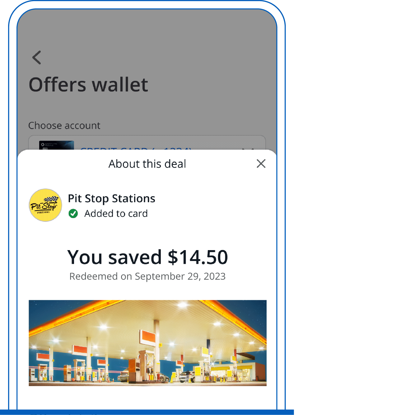 Image displaying a simulated custom offer