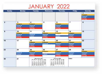 A month calendar with many scheduled meetings