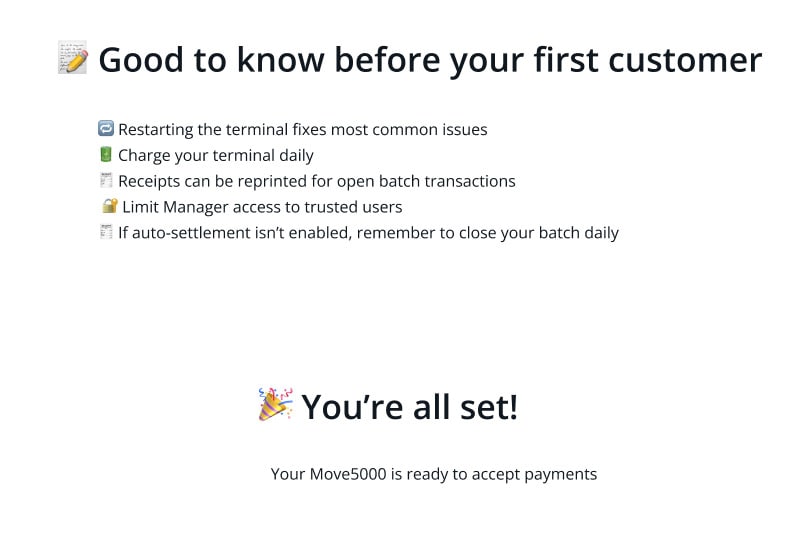 Good to know before your first customer