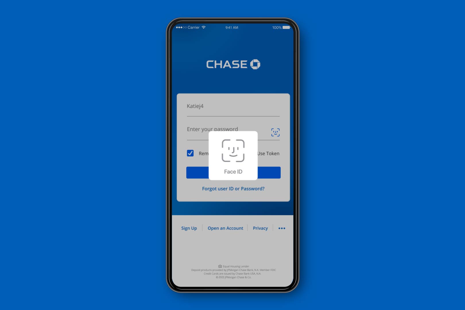 set travel alert chase app