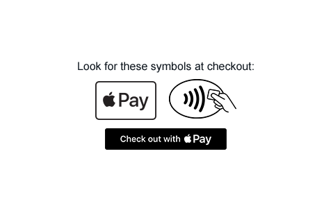Logotipo de Apple Pay y símbolo de lector sin contacto
