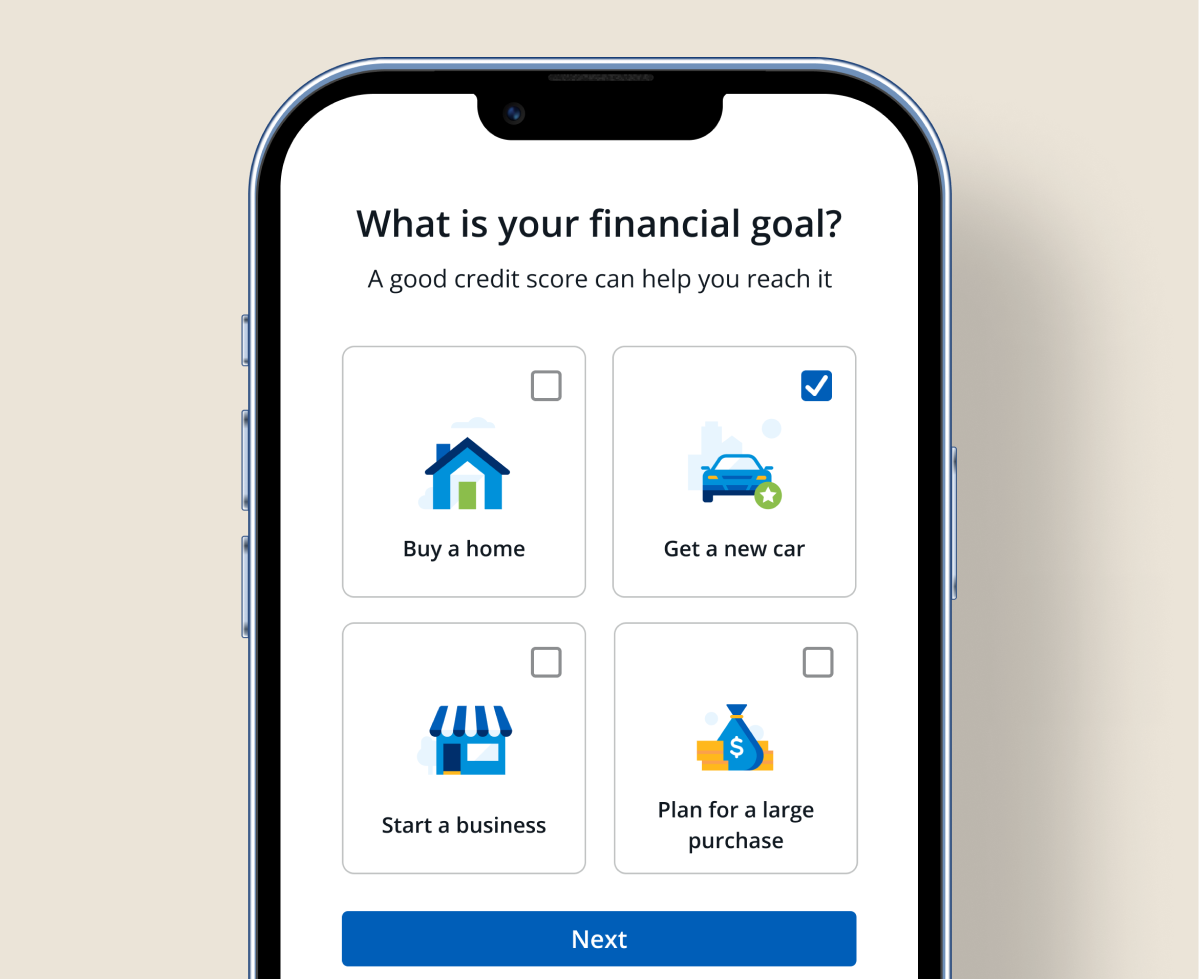 A good credit score can help you reach your financial goal to buy a new car or home, start a business, or plan a large purchase