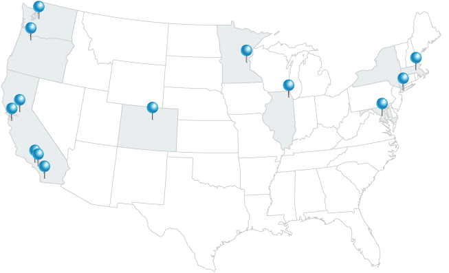 Map: Shows U.S. states with a Chase presence. Map: Shows U.S. states with a Chase presence.