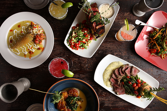 Sapphire Six: Park City travel guide top view of food & drinks on a table