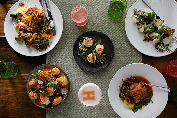 Sapphire Six: Park City travel guide top view of food & drinks on a table