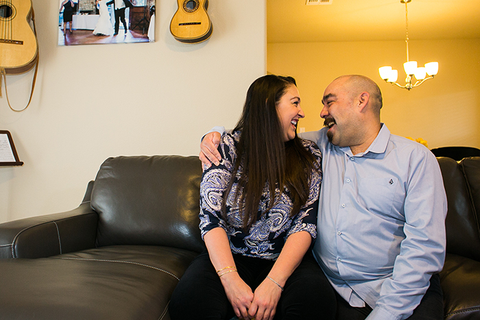 Savings Diaries: Rhyanne Guerrero Rhyanne Guerrero and husband on sofa