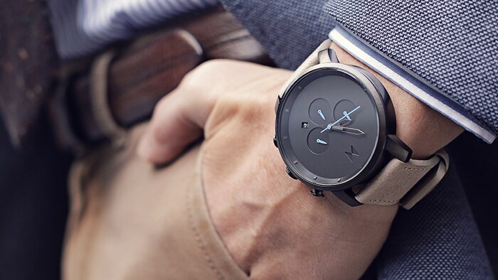 MVMT man hands in pants pocket with watch on wrist