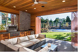 Luxury, disconnected resort area