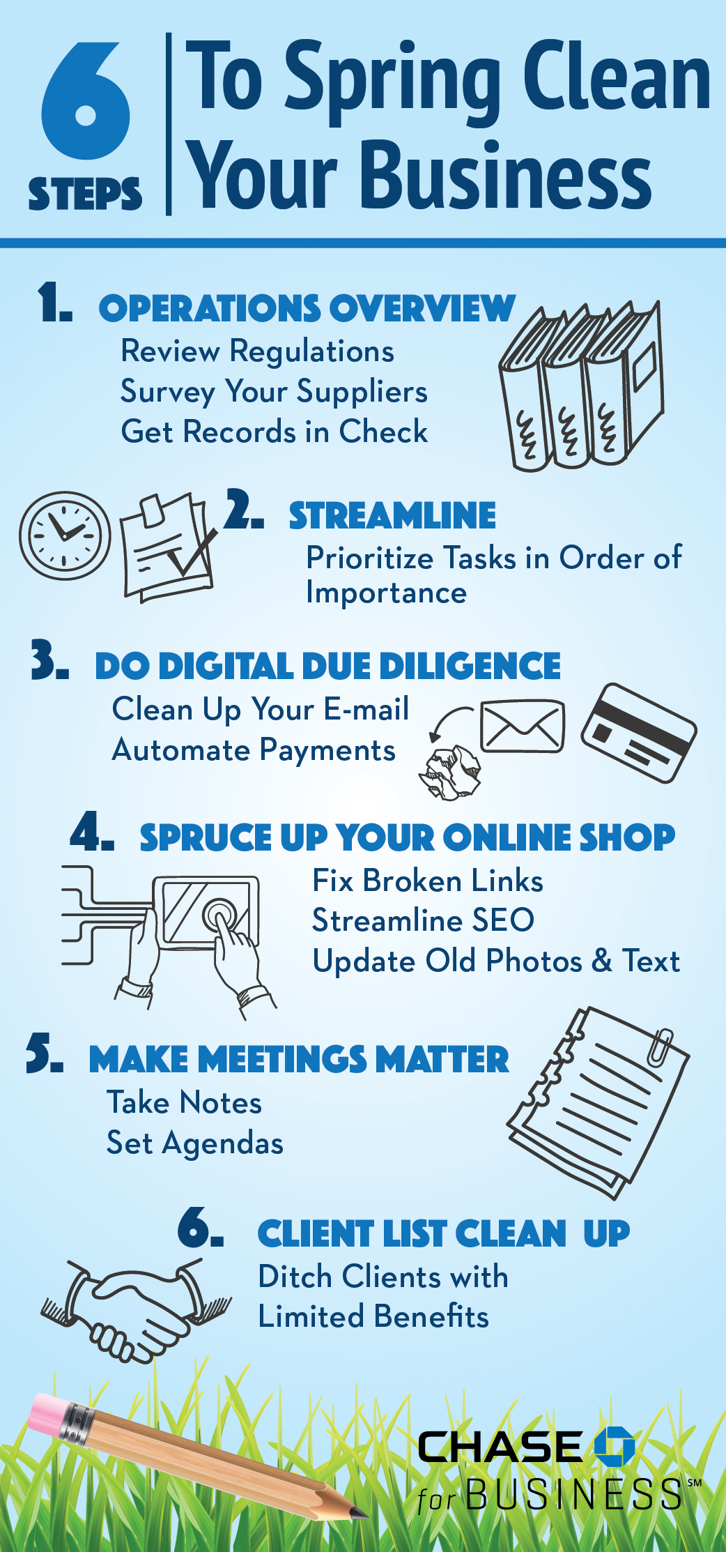 6 Steps to Spring Clean Your Business Infographic: 6 Steps to Spring Clean Your Business