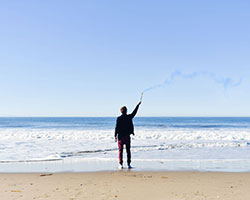 Your employees are lost. Man at the beach.