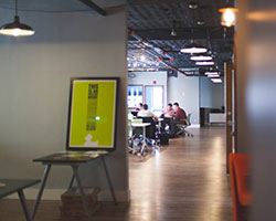 Your employees aren't involved in creating culture. Open office area.