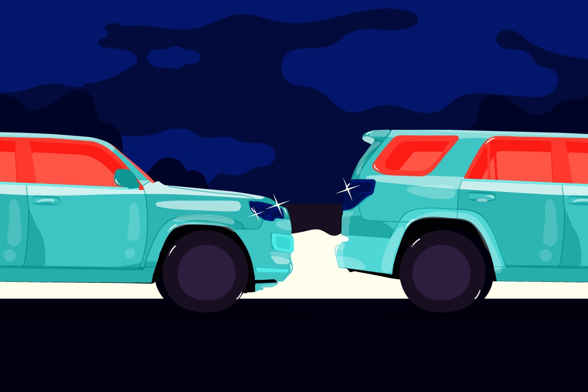 Conde Nast Auto Series: Story 6 (The Economics of a Hybrid) illustration of two cars