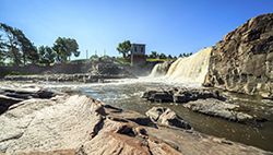 Sioux Falls Bike Trails, Sioux Falls, South Dakota image of water fall