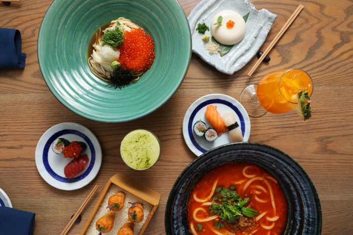 NYC Travel Guide food and drinks on table