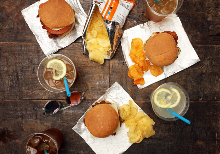 NYC Travel Guide food and drinks on table