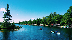 Spend time off the grid kayaking in a lake