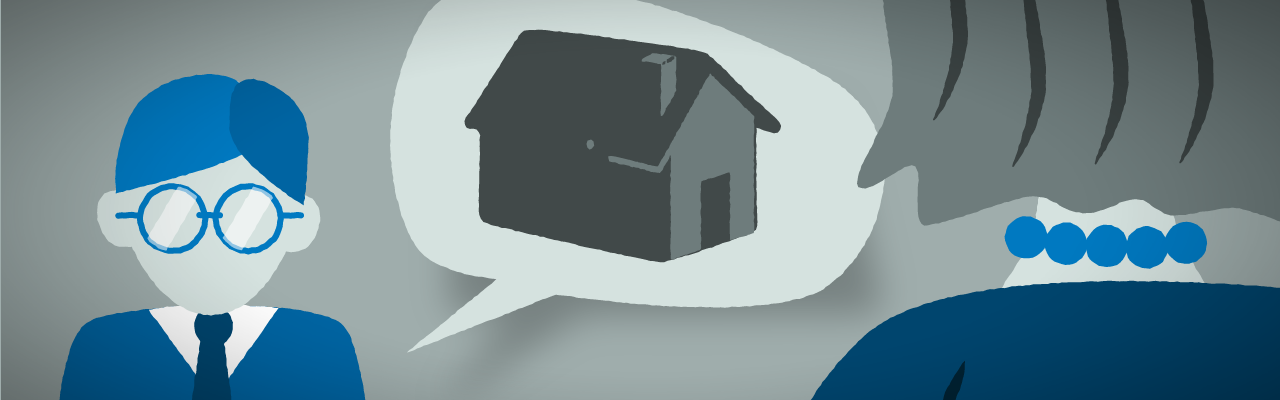 Get specialized help when choosing a lender illustarion of man talking to lender