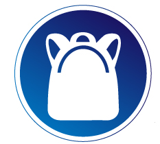 Charging backpack Backpack icon