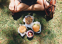 Chicago Gourmet Person sitting in front of food