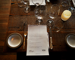 A one-of-a-kind experience menu on a table