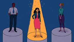 How Americans save for retirement illustration of 3 people