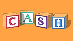 The Five Essentials for Talking About Money illustration of cash block pieces