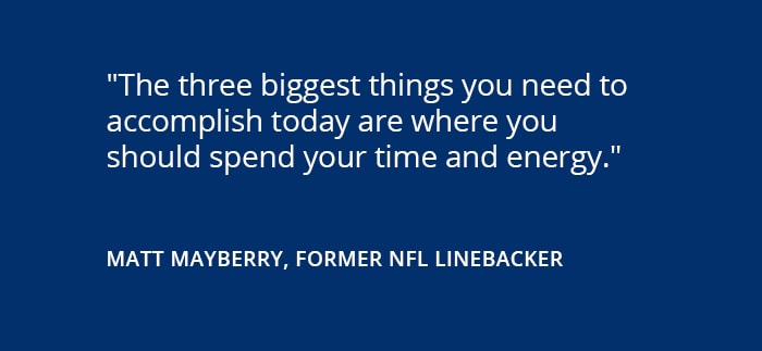 Former NFL linebacker Matt Mayberry's new path