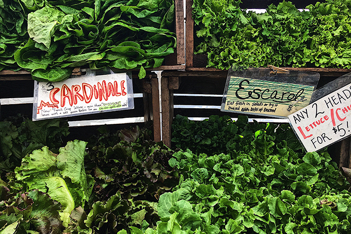 2018 Food Trends fresh green vegetables on display