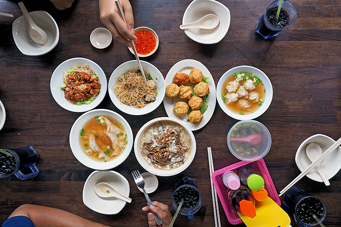 2018 Food Trends top view of different food in bowls