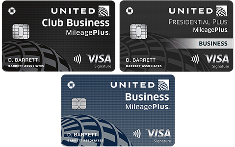 MileagePlus Club Business Card, Presidential Plus Business Card, Explorer Business Card, Business MileagePlus VISA card
