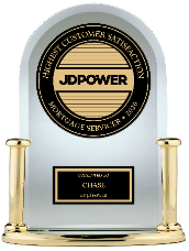 Highest Customer Satisfaction. JDPower. Mortgage Servicer 2026. Presented to Chase by JD Power