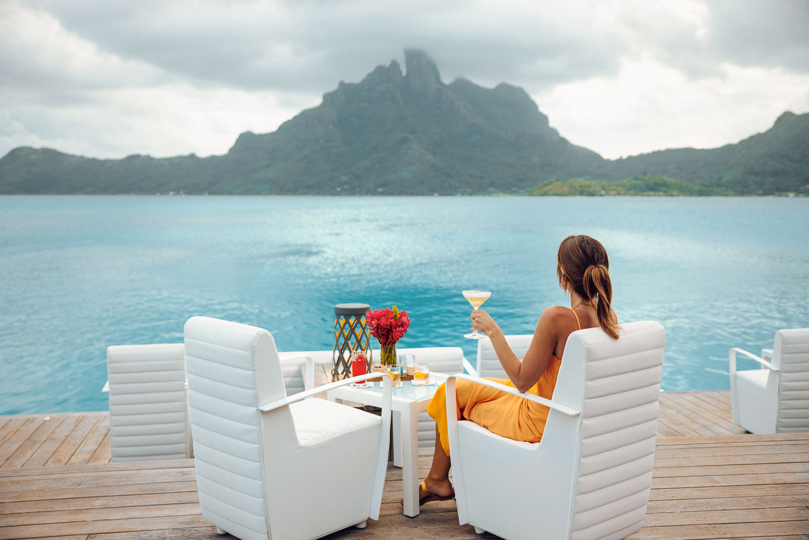 Woman with cocktail