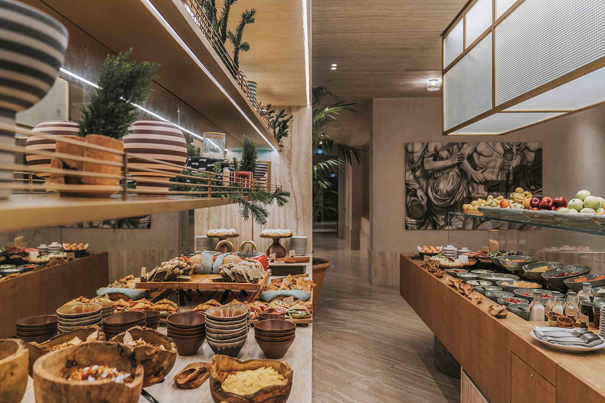Buffet of food