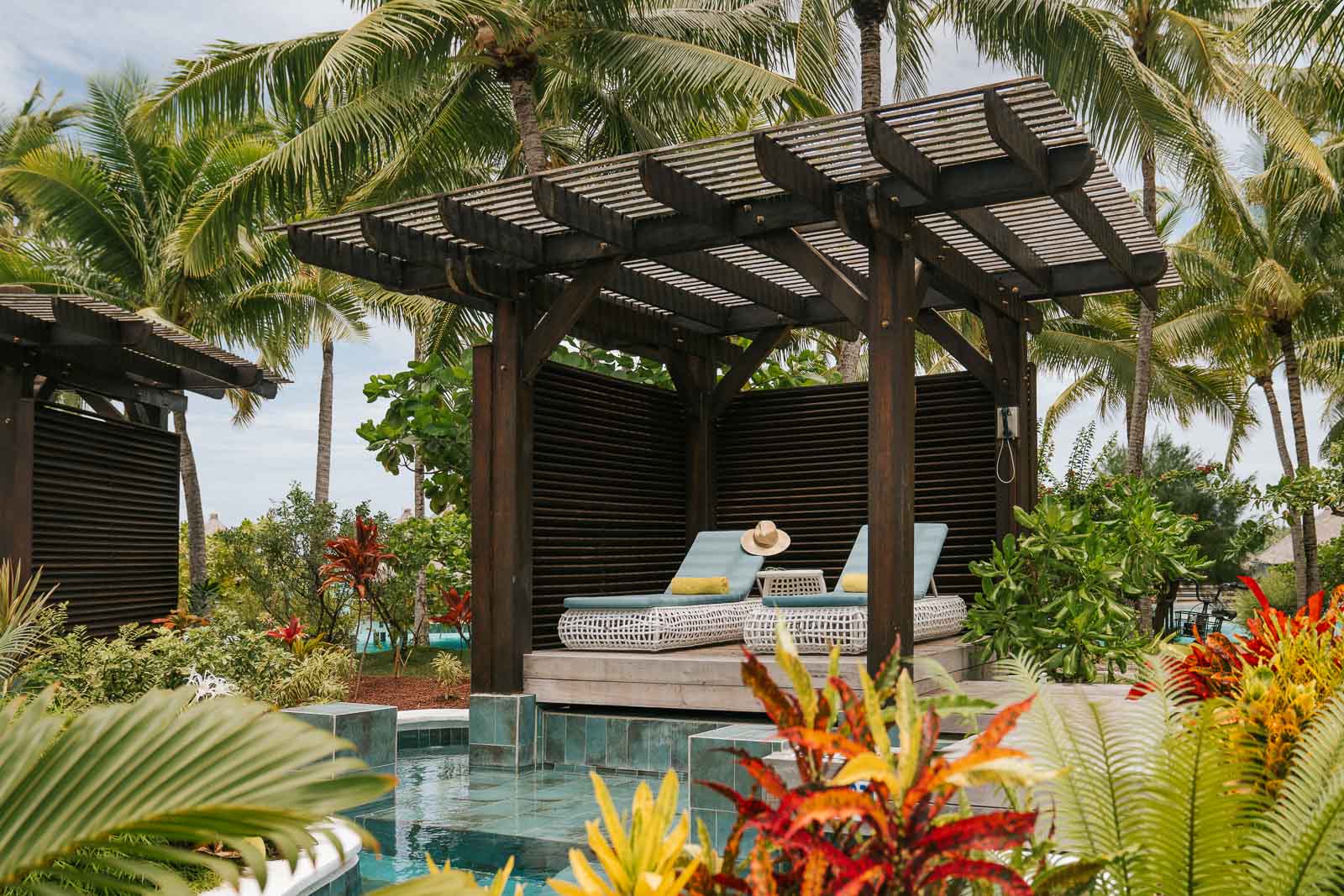 View of pool cabana