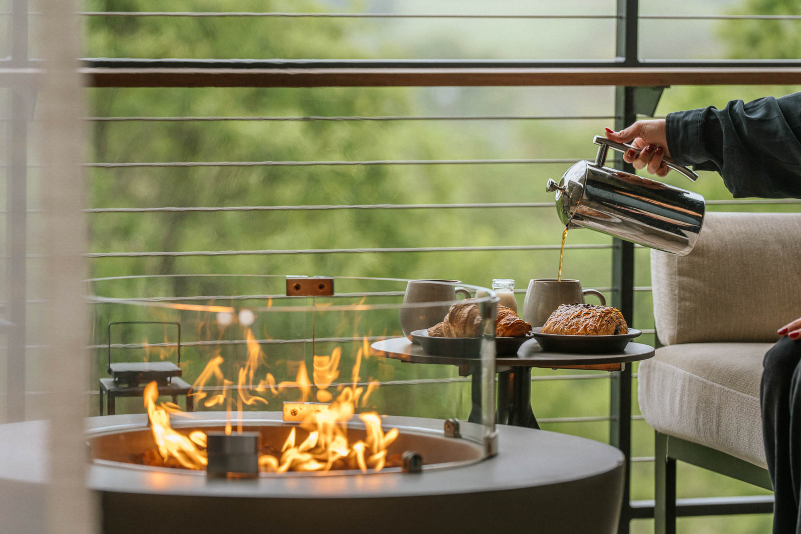 View of firepit
