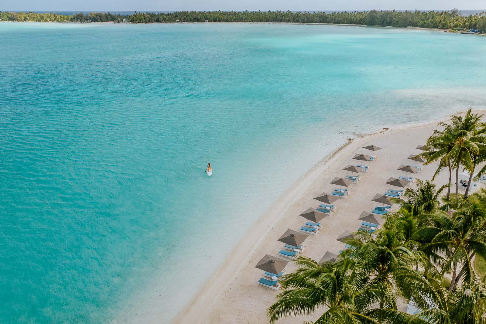Overhead view of beach