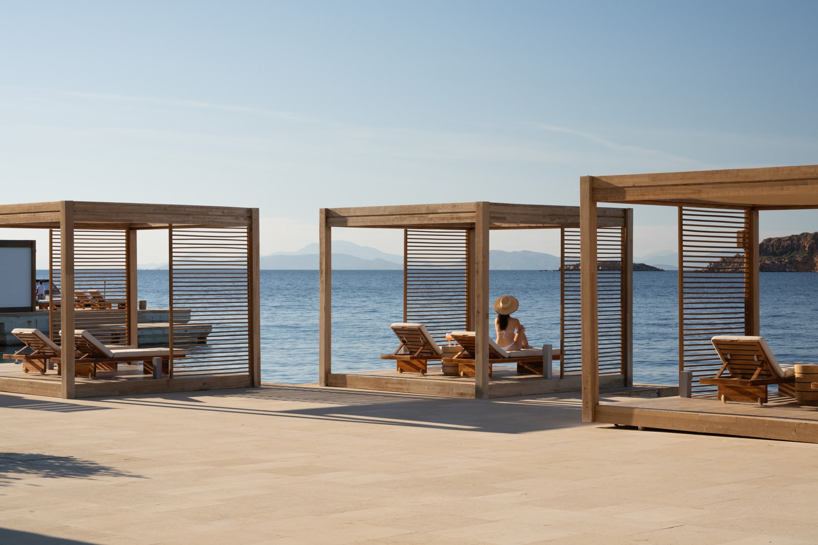 Exterior views of a cabana area at Four Seasons Athens Astir Palace