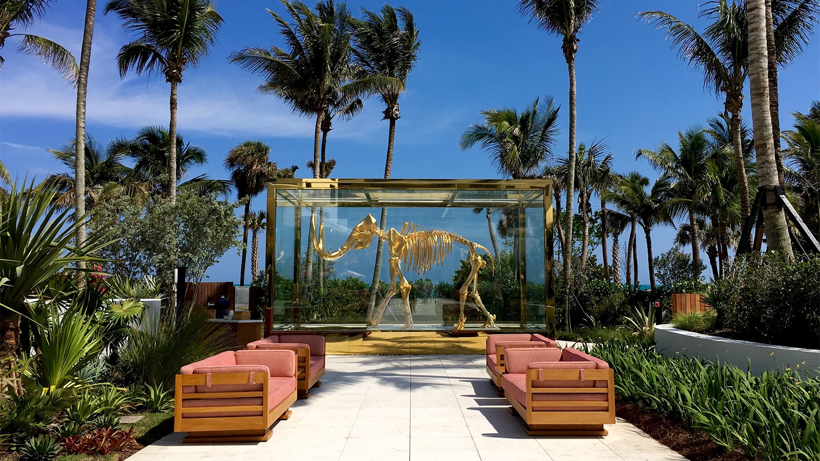 Hotel pool and lounge area