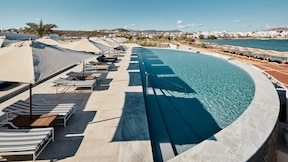 Pool with cabanas