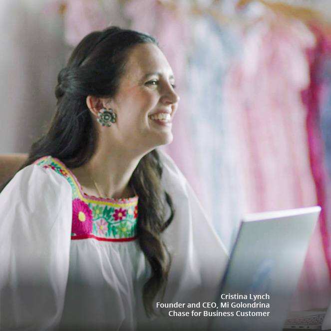 Cristina Lynch - Founder and CEO, Mi Golondrina
- Chase for Business customer
