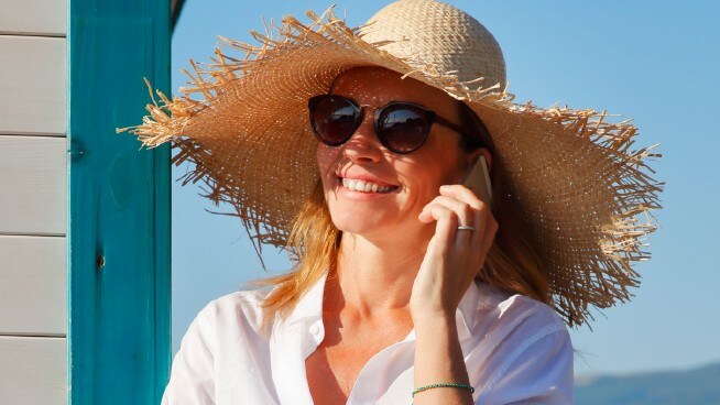 image women on phone