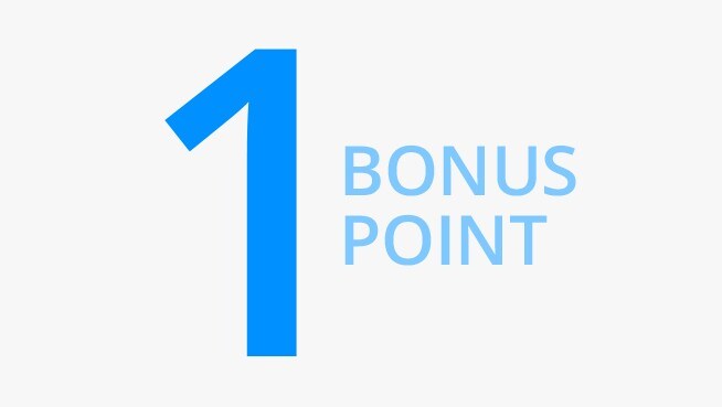 1 bonus point