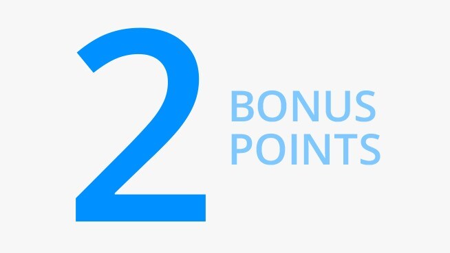 2 bonus points